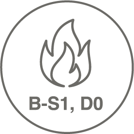 Fire Resistance · Certification EN 13501-1:2018 Test result B-S2,D0
